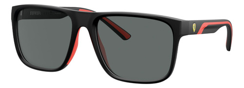 Gafas De Sol Polarizados Scuderia Ferrari Fz6002 Xxl, Color Negro Con Marco De Inyectado Polarizado - Fz6002