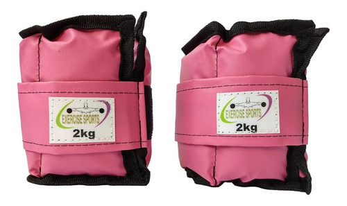 Imagem 1 de 2 de Tornozeleira / Caneleira De Peso 2 Kg Par Rosa.