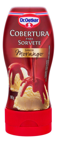 Cobertura para Sorvete Morango Dr. Oetker Squeeze 190g