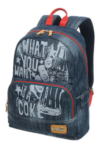 Mochila Costas Coca-cola Bleach Cor Azul