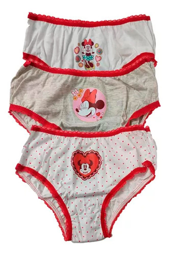 Calcinha Infantil Lupo Disney Kit 3 Calcinha De Algodão 