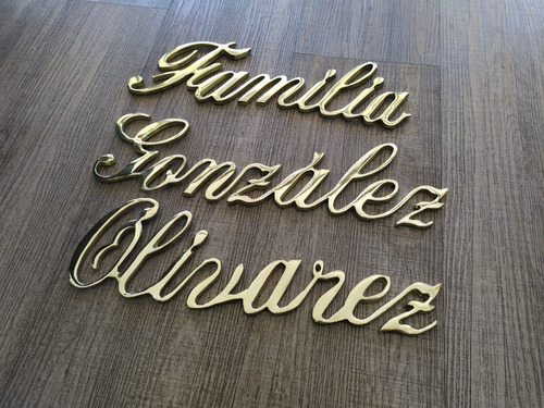 Letras Bronce Manuscrita 10x5 Cm