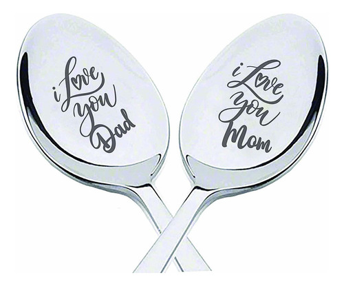 Best Parents Gifts | I Love You Mom/dad Engraved Spoon |