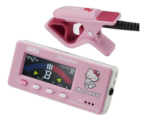 Afinador Cromático Korg Slimpitch Hello Kitty Sopro Rosa