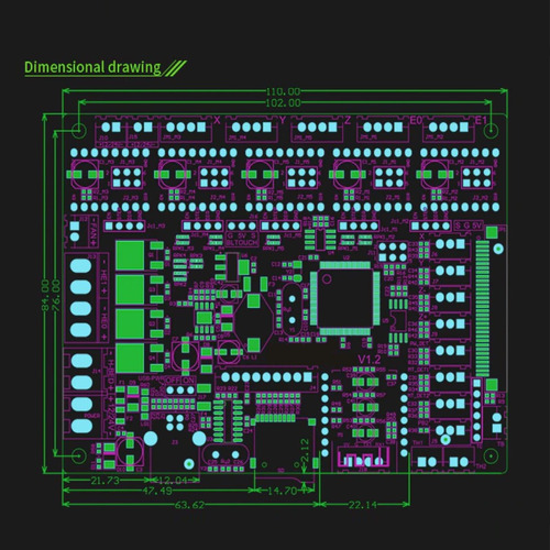 Kit De Placa De Control De Impresora 3d Mks Motherboard Tft3