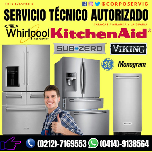 Imagen 1 de 4 de Reparación Neveras Técnicos Kitchenaid Viking Subzero Wolf