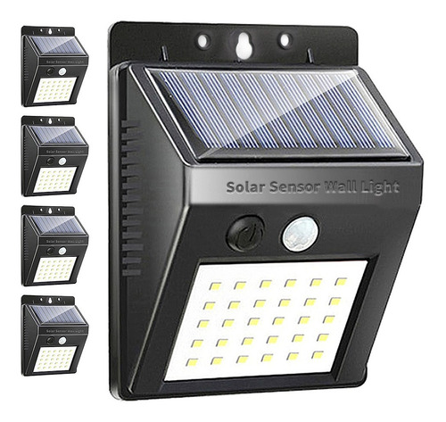 Lámpara De Pared Con Sensor De Carga Solar Y De Presencia