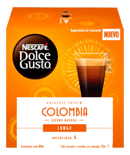 Cápsulas Nescafé Dolce Gusto Colombia Lungo Oficial