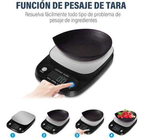 Báscula Digital De Alimentos Báscula De Digital Multifunción