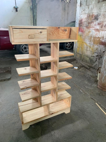 Imagen 3 de 3 de Zapatera Madera De Pino