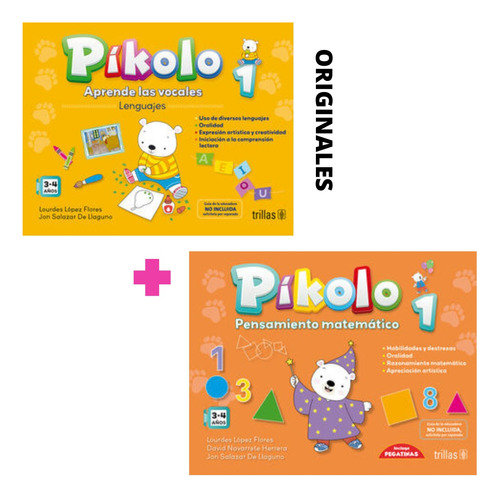 Paquete Pikolo 1 Aprende Vocales +pikolo Matematico Original