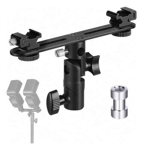 Neewer Dual Cold Shoe Flash Mount Speedlight Bracket, Giro D