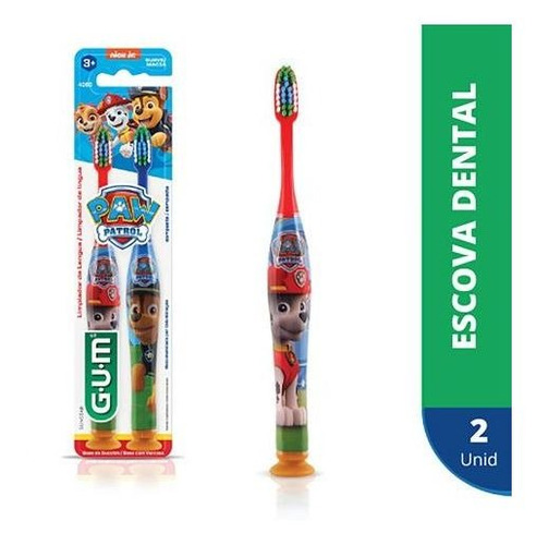 Kit 2u Escova Dental Infantil Macia Patrulha Canina Promoção