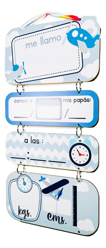Letrero Maternidad Recién Nacido - Jack Brothers Avión Niño