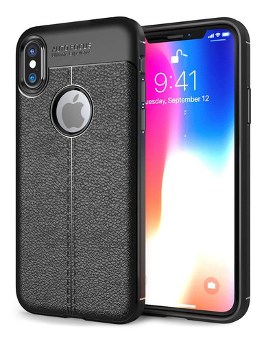 Protector Tpu Textura Cuero Auto Focus iPhone X / Xs 10 ®