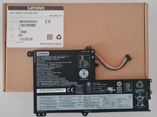 L14l2p21 - Original Battery Lenovo 7.4 V 4050 Mah 29 Wh