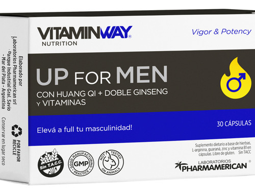 Vitamin Way Kit X3 Up For Men Aumenta Vigor Potencia X30