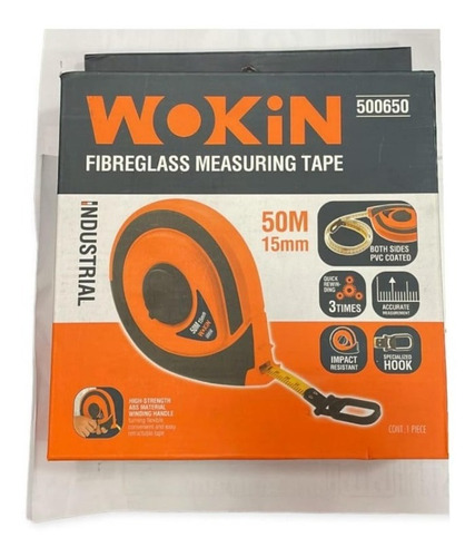 Huincha De Medir 50mts X 15mm Wokin