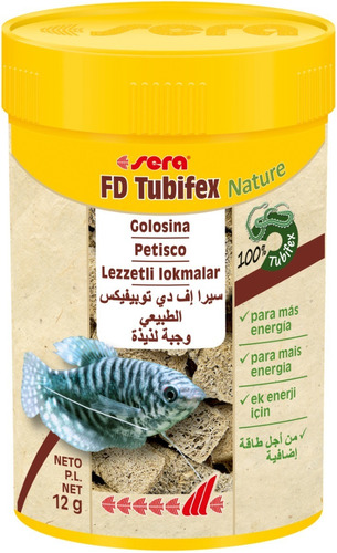 Alimento Premium Peces Fd Tubifex Sera 100ml 12gr Mascopeces