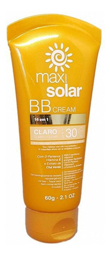 Protetor Solar Max Bb Cream Fps30 14 Em 1 Claro 60g