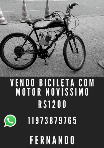 Imagem 2 de 2 de Bicicleta Aro 26 Motorizada, Motor Novíssimo