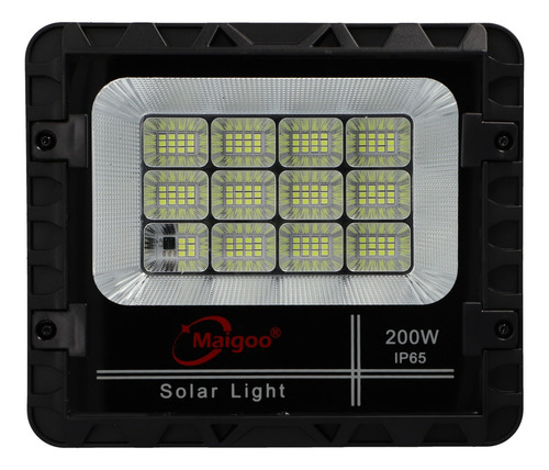 Reflector Solar Led 200w Potente Panel Control Remoto 24h /e Color de la carcasa Negro
