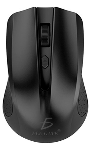 Mouse Óptico Inalámbrico Ergonómico 5 Niveles Receptor Usb Color Negro