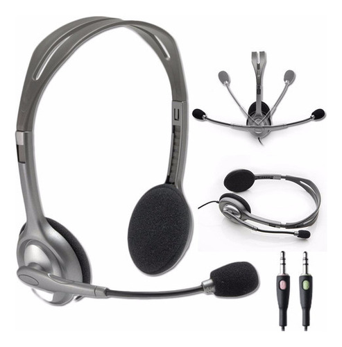 Auriculares Headset Logitech H110 Microfono Skype 3.5 Mm