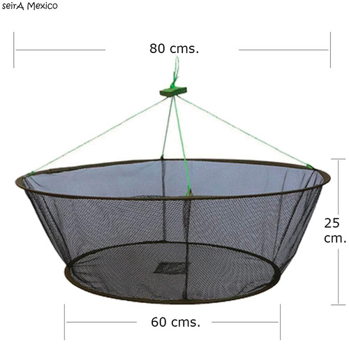 Red De Pesca Plegables Circulo. 80 Cms. Trampa. Envio Gratis