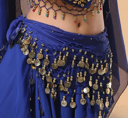 Fajilla Bellydance Monedas Danza Árabe Chifon Falda Zumba