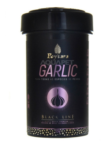 Ração De Peixe Garlic Black Line 35g Poytara