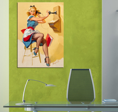 Vinilo Decorativo 60x90cm Pin Up Girl Vintage Style