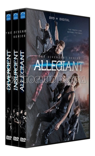 Divergent Insurgent Allegiant Saga Colección Completa 3 Dvd