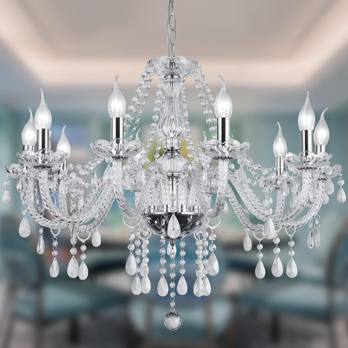 Panghuhu88 Candelabros De Cristal Con Forma De Vela, Ilumina