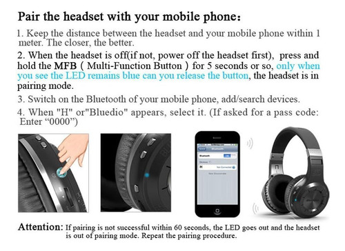 Bluedio Ht Turbine Inalámbrico/a Bluetooth 4.1 Stereo Audífo