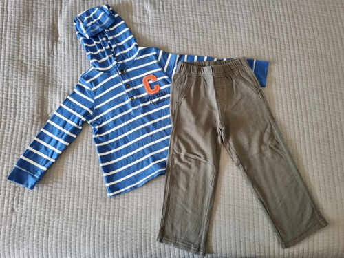 Set Carter's 2 Piezas Buzo Capucha Y Pantalón Talle 3 Años 