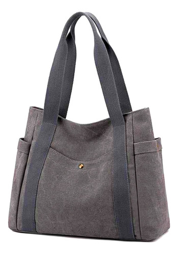 Bolsa Feminina De Ombro Em Lona De Algodão