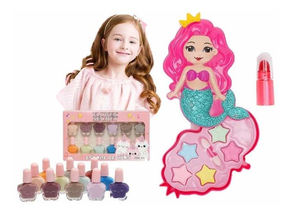 Set Maquillaje Para Niñas + 12 Esmalte De Uñas Glitter | Cuotas sin interés Set Maquillaje Para Niñas + 12 Esmalte De Uñas Glitter | Cuotas sin interés