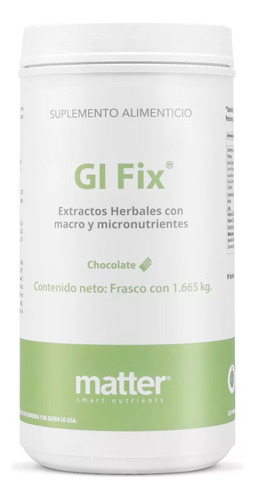 Gi-fix Matter. Extractos Herbales Con Nutrientes, En Polvo