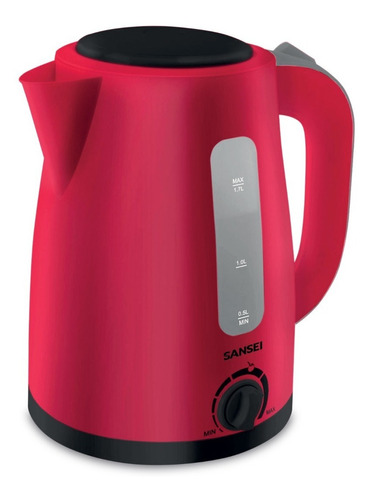 Pava Eléctrica Sansei Pe1821bp Con Corte  1.7l Color Rojo