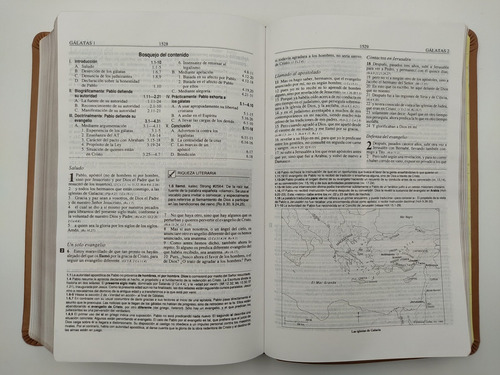 Imagen 6 de 10 de Biblia De Estudio Plenitud Rvr60 Manual Imit. Piel Terracota