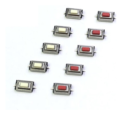 50pzas Boton Push Button 3x6x2.5 Superficial Smd 2 Pines