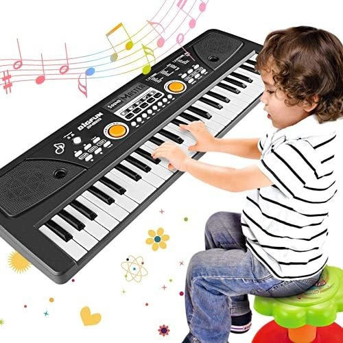 Wostoo Teclado De Piano Para Niños, 49 Llaves Teclado Qq86g