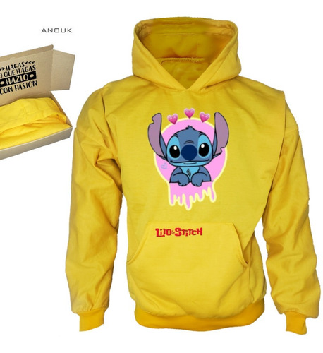 Imagen 8 de 10 de Buzo Hoodie Personalizado Saco Lilo-stitch Estampado Unisex