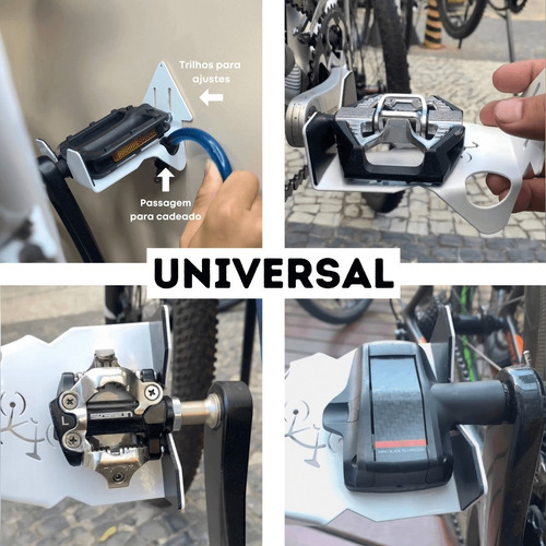 Imagem 5 de 10 de Suporte De Parede P/ Bicicleta Mod: New Decora Bike - Branco