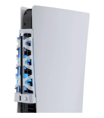 Enfriador De Ventilador Para La Consola PS5 Slim, Enfriador Con 3  Ventiladores De Alta Velocidad Y Luz LED Fresca Para La Consola PS5 Slim