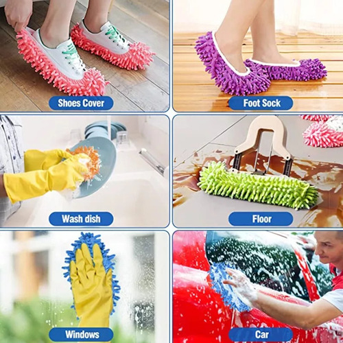 12 Pantuflas Para Limpiar El Polvo Del Suelo Y Los Zapatos,