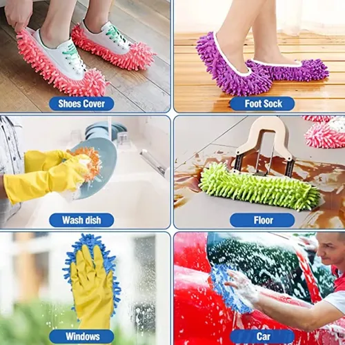 12 Pantuflas Para Limpiar El Polvo Del Suelo Y Los Zapatos,