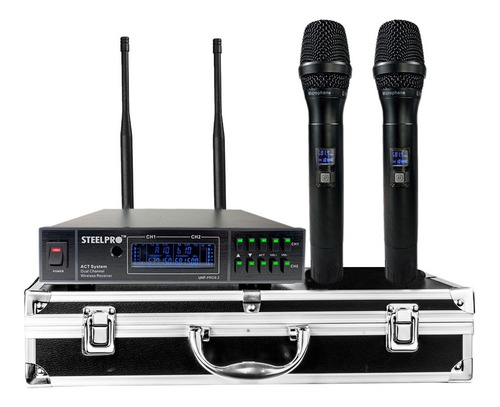 Microfono Uhf Profesional Steelpro Frecuencia Multicanal