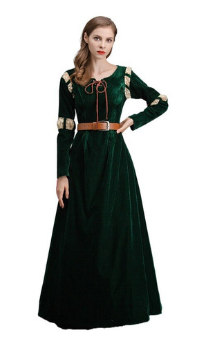 Vestido Medieval Brave Costume De Princesa Mérida Para Mujer